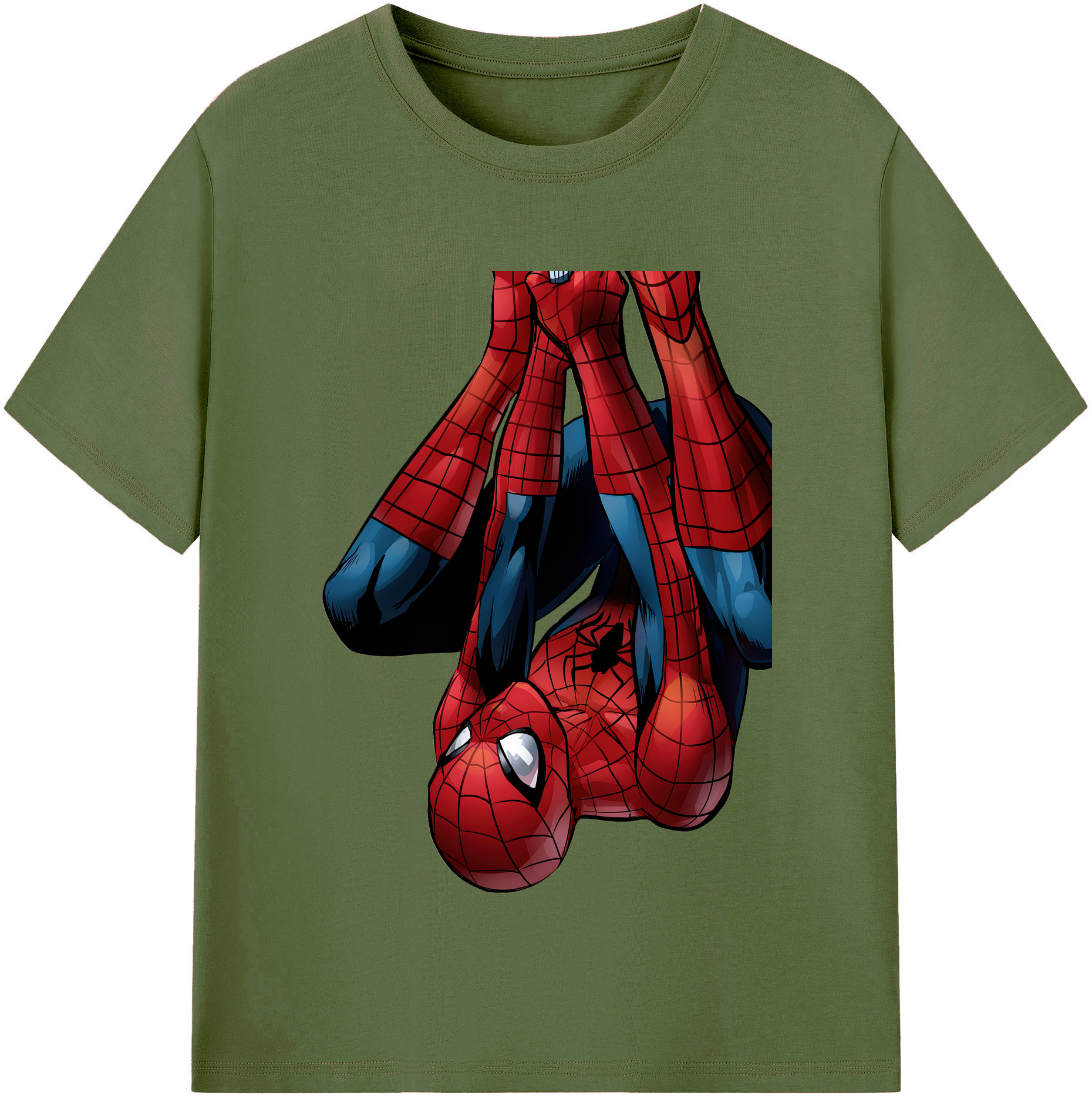 （画像用） Spider Man スパイダーマン 綿100％半袖Tシャツ（フロントプリント）
